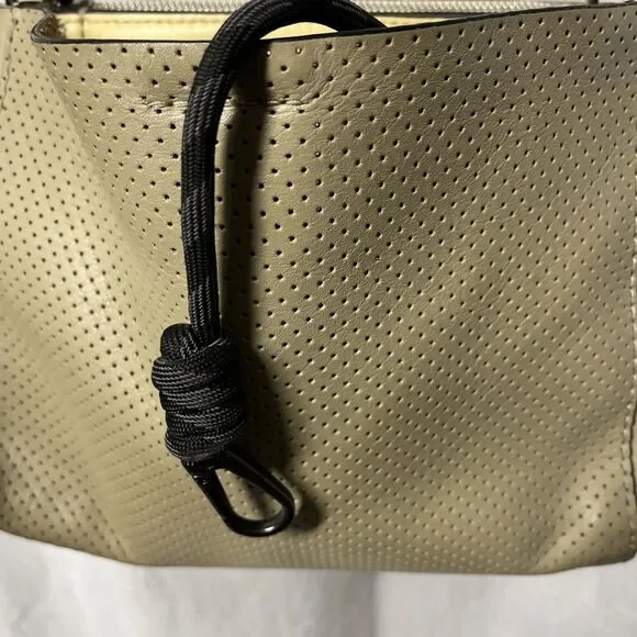 Rag & Bone Light Sand Perforated Passenger Crossbody Leather Bag